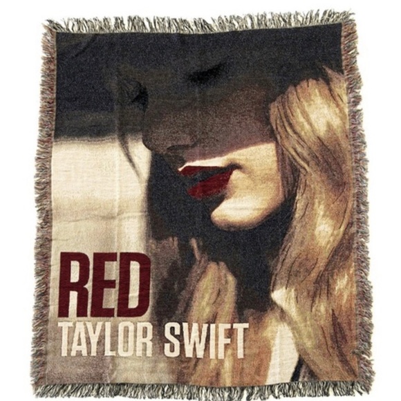 Taylor Swift Red Album Tapestry Throw Woven Blanket